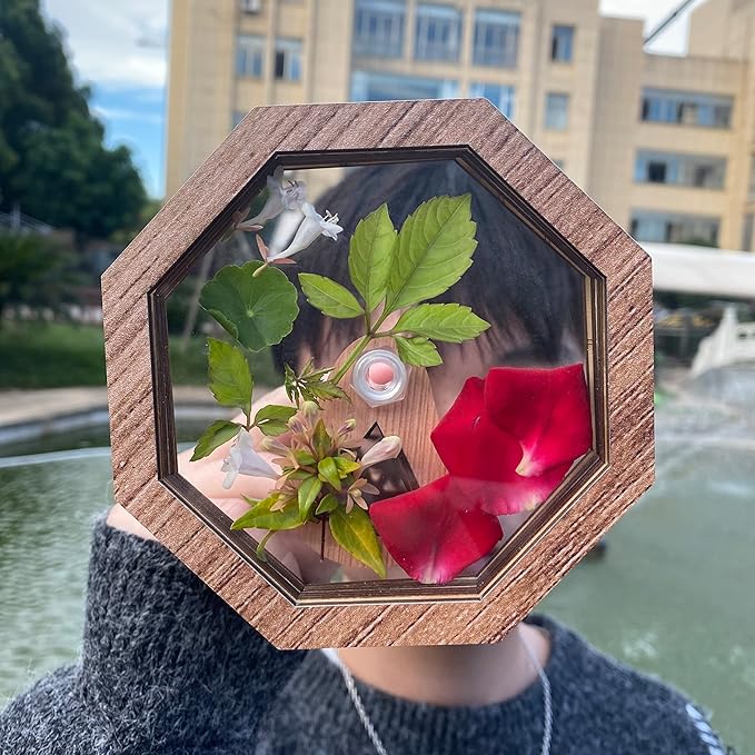 Natural DIY Kaleidoscope Kit, New Wooden Magic Rotating Kaleidoscope Making Set for Nature Lovers, Best Gift, Outdoor Classic Handmade Education Toys for Kids(1 Pc)