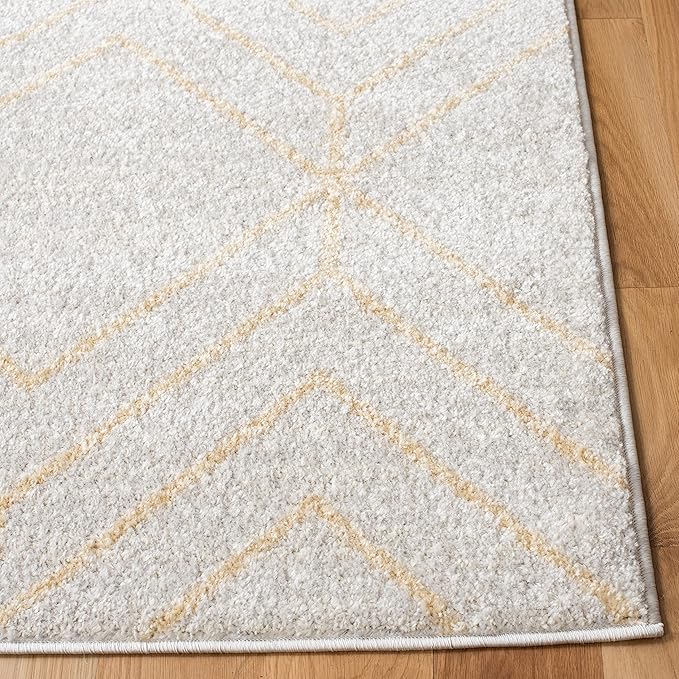 SAFAVIEH Adirondack Collection Accent Rug - 4' x 6', Ivory & Gold, Modern Geometric Design, Non-Shedding & Easy Care, Ideal for High Traffic Areas in Entryway, Living Room, Bedroom (ADR241C)