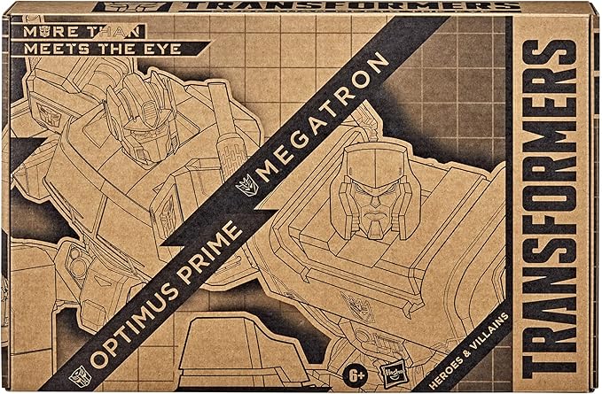 Transformers Toys Heroes and Villains Optimus Prime and Megatron 2-Pack Action Figures - for Kids Ages 6 and Up, 7-inch (Amazon Exclusive)