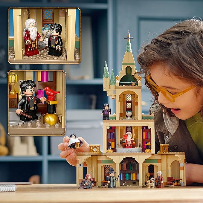 LEGO Harry Potter Hogwarts: Dumbledore’s Office 76402 Castle Toy, Set with Sorting Hat, Sword of Gryffindor and 6 Minifigures, for Kids Aged 8 Plus