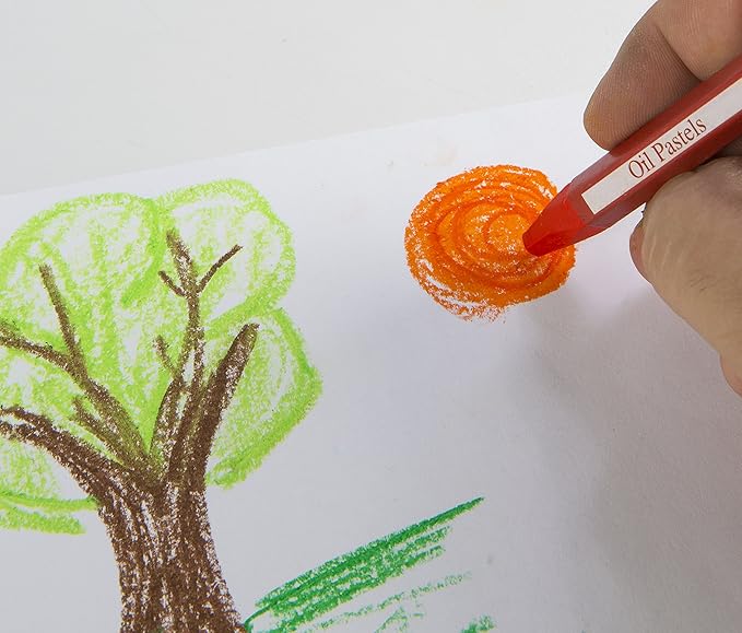 Faber-Castell Blendable Oil Pastels In Durable Storage Case- 24 Vibrant Colors - Non-Toxic Pastels for Kids