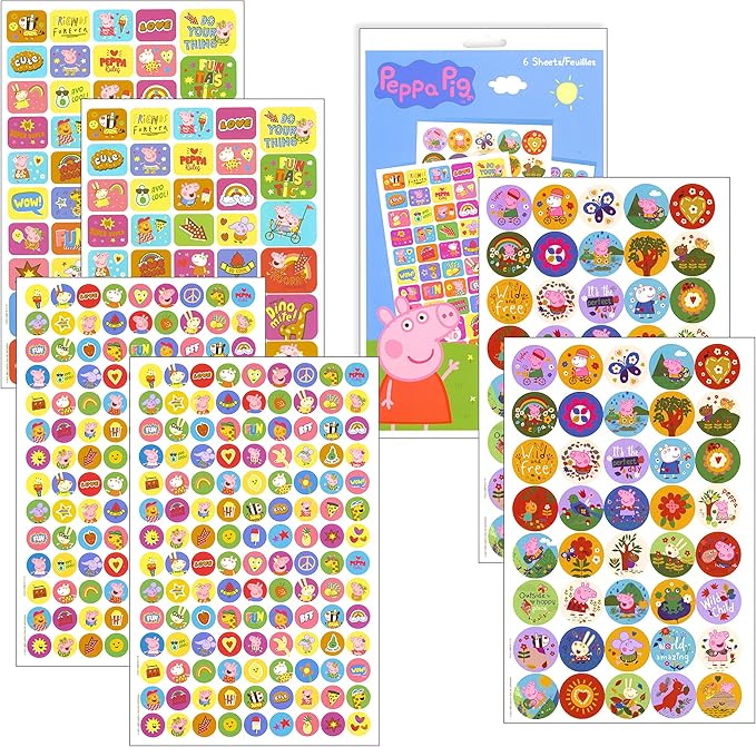 Peppa Stickers Activity Set - Bundle Includes Peppa Pig Stickers Flip Pack, Peppa Reward Stickers, and 2-Sided Door Hanger (Peppa Sticker Activity)