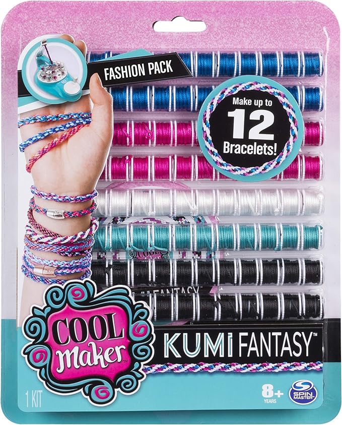 Cool Maker - KumiFantasy Fashion Pack, Makes Up to 12 Bracelets with The KumiKreator, for Ages 8 and Up