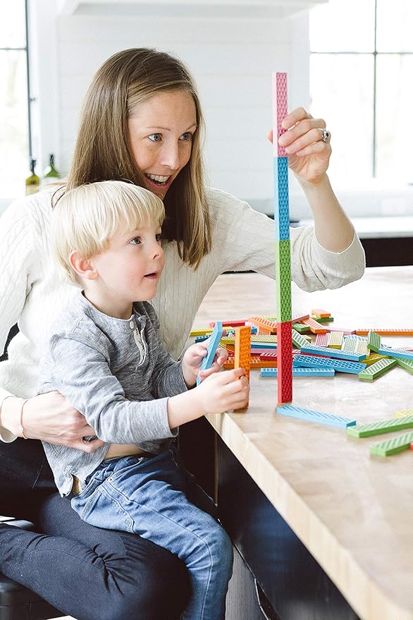 Tegu 120 Piece Perfect Blocks Building Set, Rainbow (Amazon Exclusive)