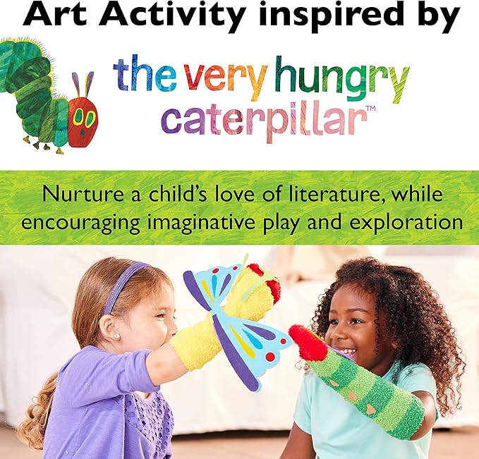 Creativity for Kids The Very Hungry Caterpillar Story Puppets: Sock Puppet Kit for Toddlers from The World of Eric Carle, Crafts for Kids Ages 3-5+