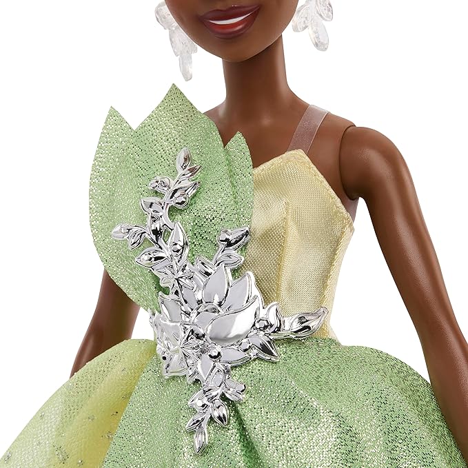 Mattel Disney Princess Toys, Collector Tiana Doll Celebrating Disney 100 Years of Wonder, Inspired by the Movie The Princess & The Frog