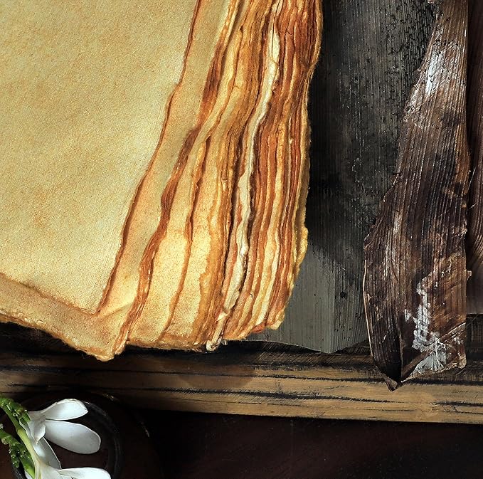 50 Pack Cotton Watercolor Paper with Deckle Edge 200 GSM Rough Textured Watercolor Paper for Writing Anique