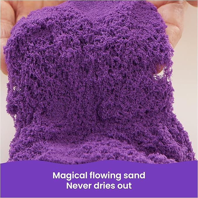 Kinetic Sand, 2.5lbs Purple Play Sand, Moldable Sensory Toys for Kids, Resealable Bag, for Ages 3 and up