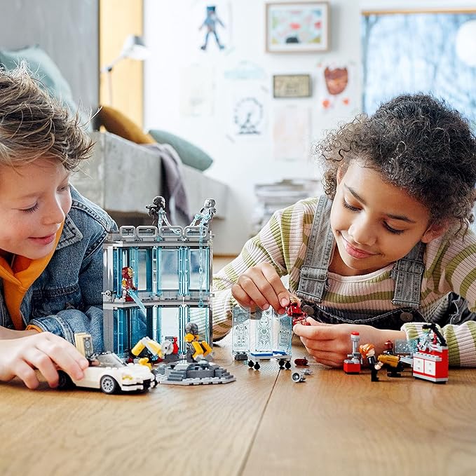 Lego Marvel Iron Man Armory Toy Building Set 76216, Avengers Gift for 7 Plus Year Old Kids, Boys & Girls, Iron Man Pretend Play Toy, Marvel Building Kit with MK3, MK25 and MK85 Suit Minifigures