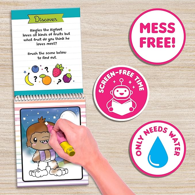 Water Magic - Patented Gourmet Scented Reusable Water Reveal Activity Books - No Mess, All Fun by Scentco (Cosmic Adventure and Creatures)
