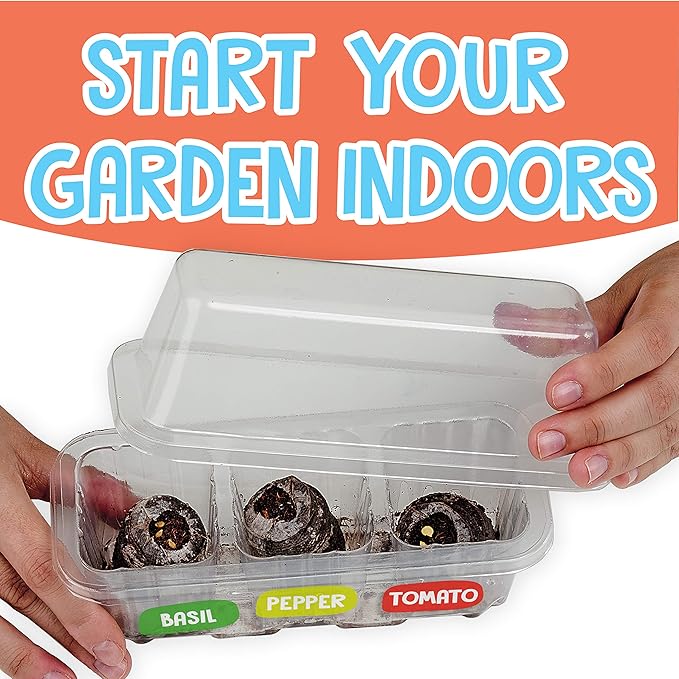 Creativity for Kids Pizza Garden Kit - Grow Your Own Pizza Vegetable and Herbs - Gardening Kit for Kids