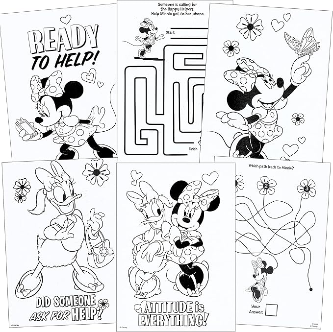 Disney Coloring Books for Kids with Sticker - Minnie Mouse