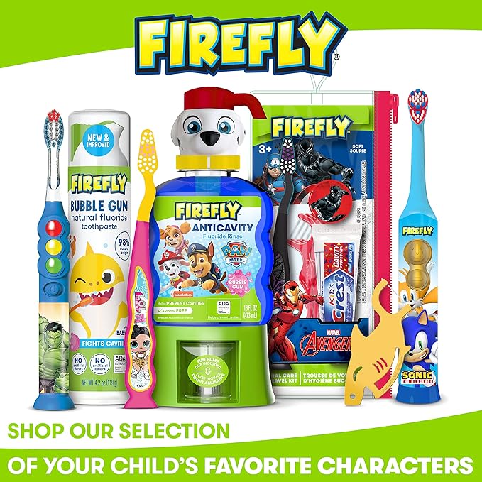 FIREFLY Clean N' Protect My Little Pony Power Toothbrush with 3D Character Cover, Soft Bristles, Battery Included, Ages 3+ (Pack of 2)