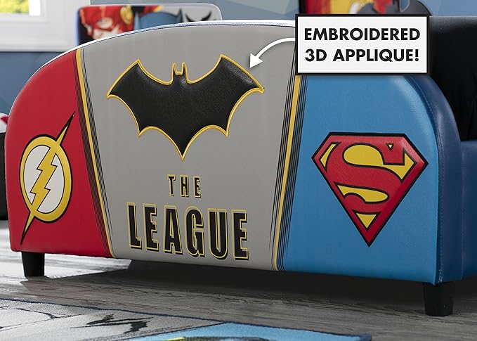 Delta Children Upholstered Twin Bed DC Comics Justice League
