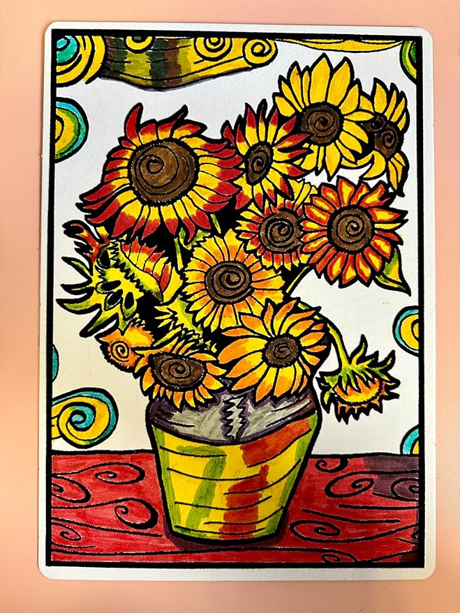 Sunflowers Small Size Picture 21 X 29.7Cm-Made in Italy