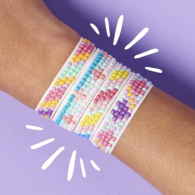 DIY Gem Friendship Bracelet, 5 Band On The Go Starter Pod in 6 Piece CDU - Arts & Craft Activity for Ages 7 and Up