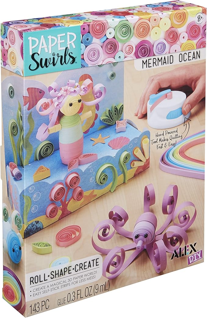 Alex DIY Paper Swirls 3D Mermaid Ocean Kids Art and Craft Activity