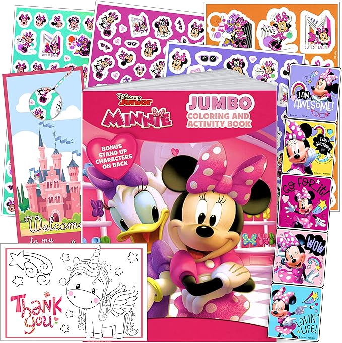 Disney Coloring Books for Kids with Sticker - Minnie Mouse
