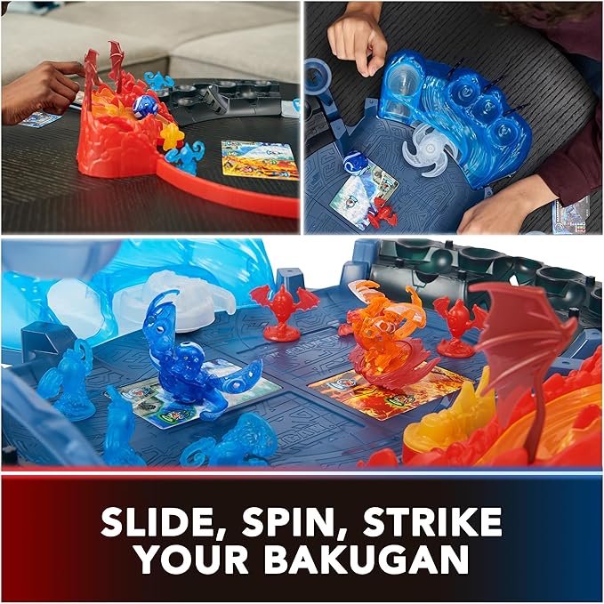 Bakugan Ultimate Battle Arena Playset with Special Attack Dragonoid, Octogan, Hammerhead Customizable, Spinning Action Figures and Playset, Kids Toys for Boys and Girls 6 and up