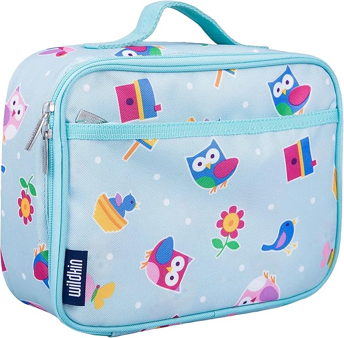 Wildkin Kids Insulated Lunch Box for Boys and Girls, Perfect Size for Packing Hot or Cold Snacks for School and Travel, Mom's Choice Award Winner, BPA-free, Olive Kids (Birdie)