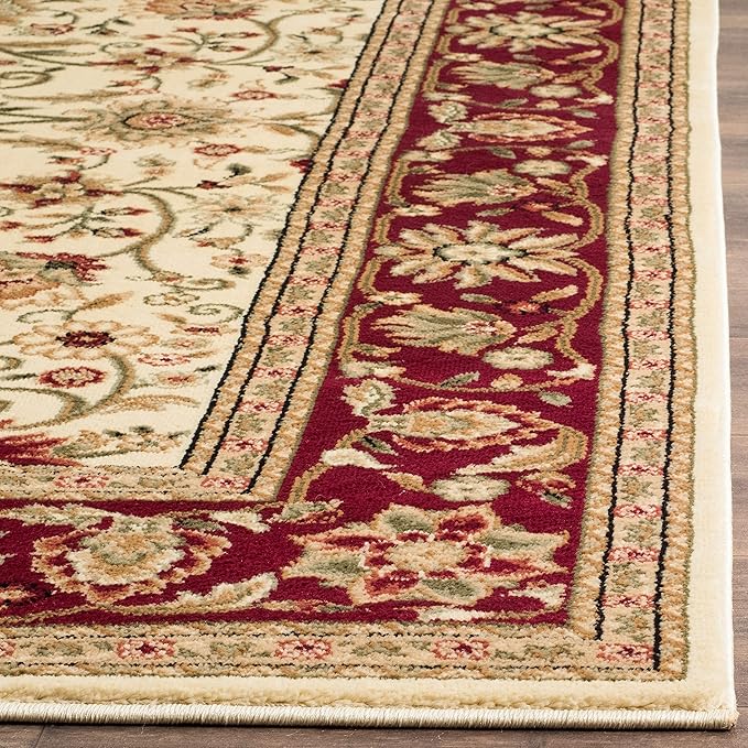 SAFAVIEH Lyndhurst Collection Runner Rug - 2'3" x 16', Ivory & Red, Traditional Oriental Design, Non-Shedding & Easy Care, Ideal for High Traffic Areas in Living Room, Bedroom (LNH212K)