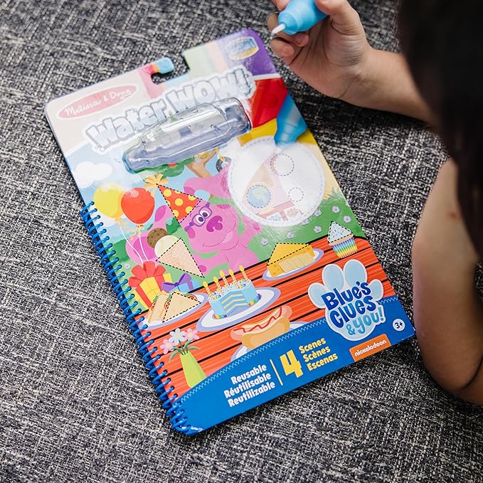 Melissa & Doug Blues Clues & You! Water Wow!! Shapes Water Reveal Travel Book | Activity Pad | 3+ | Gift for Boy or Girl