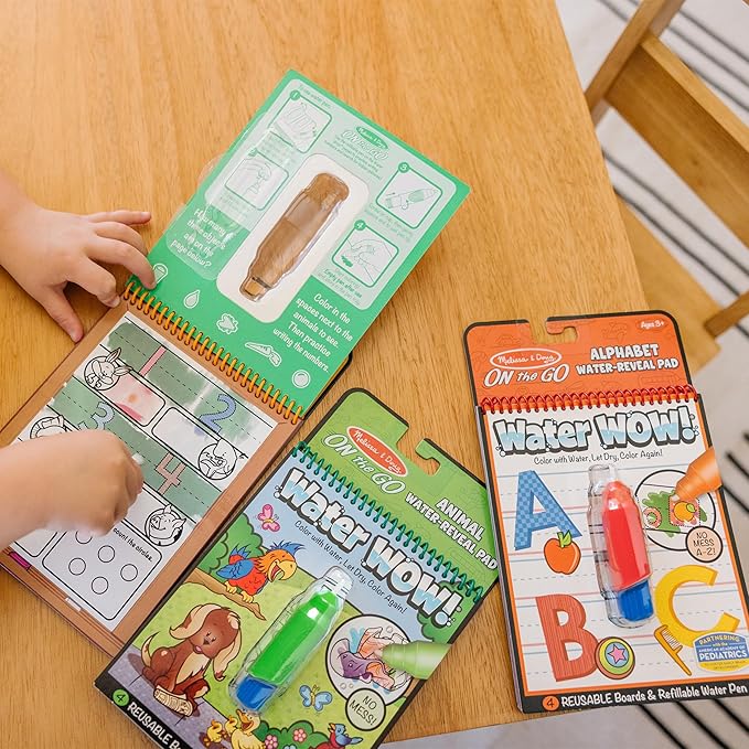 Melissa & Doug Water Wow! - Water Reveal Pad Bundle - Animals, Alphabet, Numbers and More - FSC Certified
