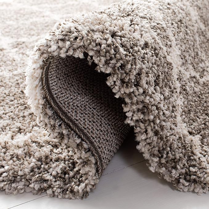 SAFAVIEH Hudson Shag Collection Area Rug - 6' x 9', Grey & Ivory, Moroccan Trellis Design, Non-Shedding & Easy Care, 2-inch Thick Ideal for High Traffic Areas in Living Room, Bedroom (SGH282B)