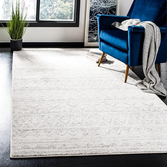 SAFAVIEH Adirondack Collection Accent Rug - 2'6" x 4', Ivory & Grey, Moroccan Boho Distressed Design, Non-Shedding & Easy Care, Ideal for High Traffic Areas in Entryway, Living Room, Bedroom (ADR119B)