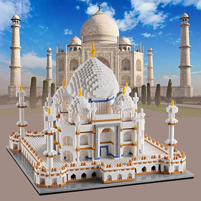 Micro Mini Blocks Architecture Taj Mahal Building Set Landmarks Collection Model Kits Idea Toys Presents for Adults and Kids Age of 14+ 3950 Pieces