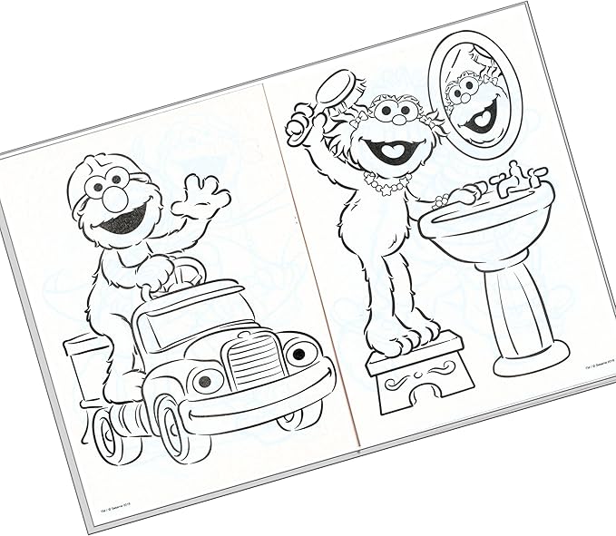 Disney Studios Sesame Street Elmo Coloring Book with Sesame Street Stickers Bundle
