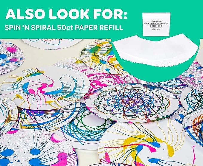 Crayola Spin & Spiral Art Station, DIY Crafts, Toys for Boys & Girls, Gift, Age 6, 7, 8, 9