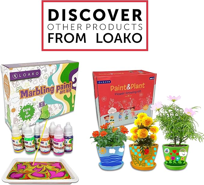 Paint and Plant Flower Growing Kit for Kids - Kids Gardening Set Gifts for Girls and Boys Ages 6-12 Year Old- Arts and Crafts for Girls and Boys - Grow Your Own Flowers - Paint and Grow Craft Kit