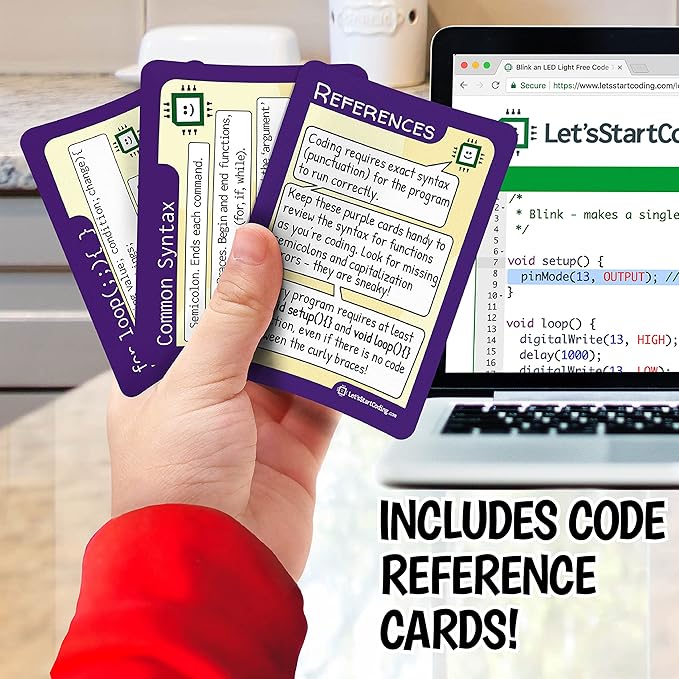 Code Car Kids Coding Toy for Kids 8-12. Boys & Girls Learn Block and Typed C++ Coding with Hands-On Electronics & 40+ Projects Including Custom Horn, Brakelight Beep, and Siren Sounds