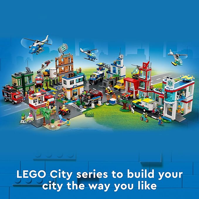 LEGO 60324 City Off-Road Crane, Crane and Truck Toy with Hooks, Buildable Vehicle Toy for Boys and Girls from 7 Years, Gift for Children and Fans of Construction Vehicles