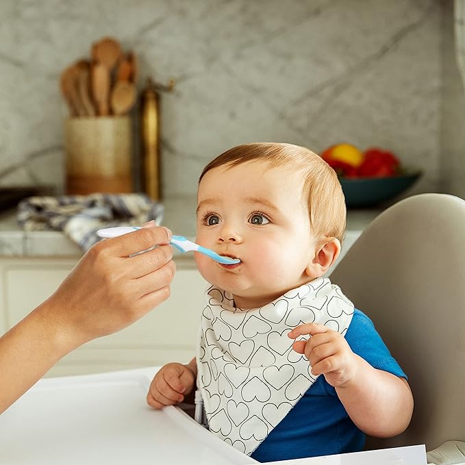 Munchkin® Soft Tip™ Infant Spoons, 12 Count (Pack of 1) & Fresh Food Feeder, 2 Count (Pack of 1), Blue/Mint