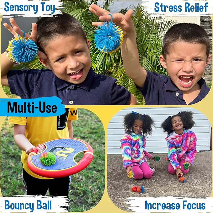 Fidget Toys - Original Soft & Stretchy Ball Bulk 20 Pack - Easter Basket Gifts for Boys & Girls All Ages - Sensory Balls Monkey Stringy Ball 90s Toys - Sensory Toy Gift Fidgets for Kids - Kooosh Balls