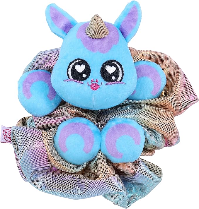 Scrunchmiez Giantz, These Cute Oversized scrunchies Magically Transform from Hair Accessory to Lovable Plush Collectible Friend and Backpack Clip! - Maya The Unicorn