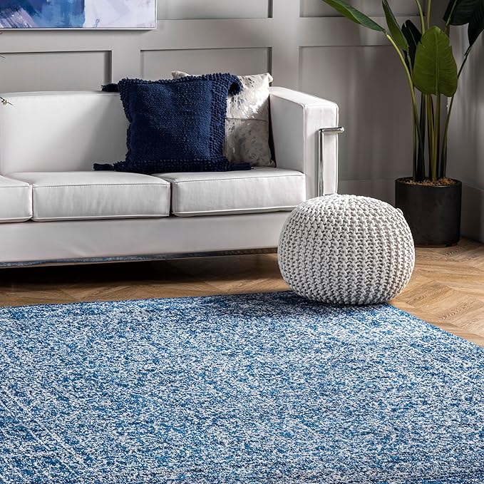 nuLOOM Vintage Waddell Runner Rug , 2' 6" x 6', Dark Blue, Rectangular, 0.35" Thick