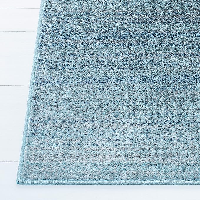 SAFAVIEH Adirondack Collection Area Rug - 6' Square, Purple & Grey, Modern Ombre Design, Non-Shedding & Easy Care, Ideal for High Traffic Areas in Living Room, Bedroom (ADR142V)