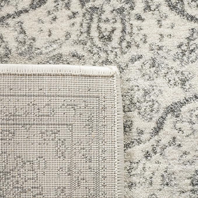 SAFAVIEH Carnegie Collection Runner Rug - 2'3" x 8', Cream & Dark Grey, Vintage Distressed Design, Non-Shedding & Easy Care, Ideal for High Traffic Areas in Living Room, Bedroom (CNG691K)