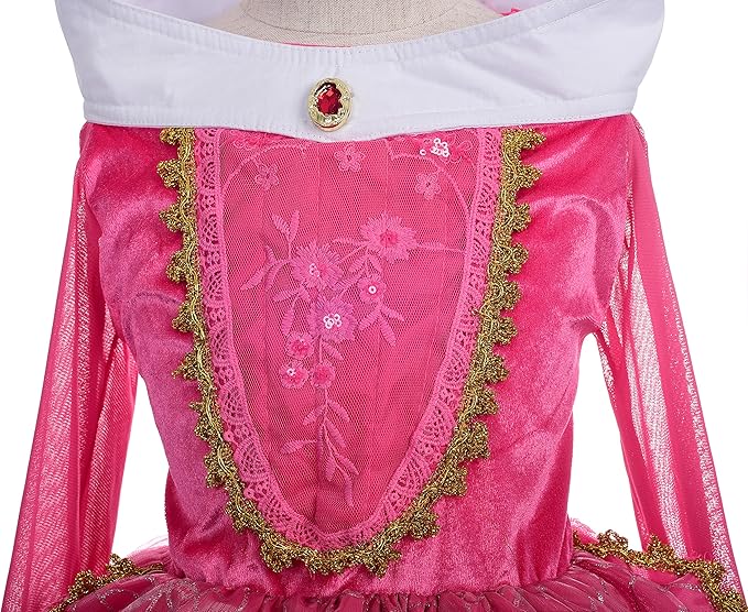 Dressy Daisy Beauty Princess Costume Dress Up Toddler Little Girls Halloween Birthday Party Fancy Ball Gown