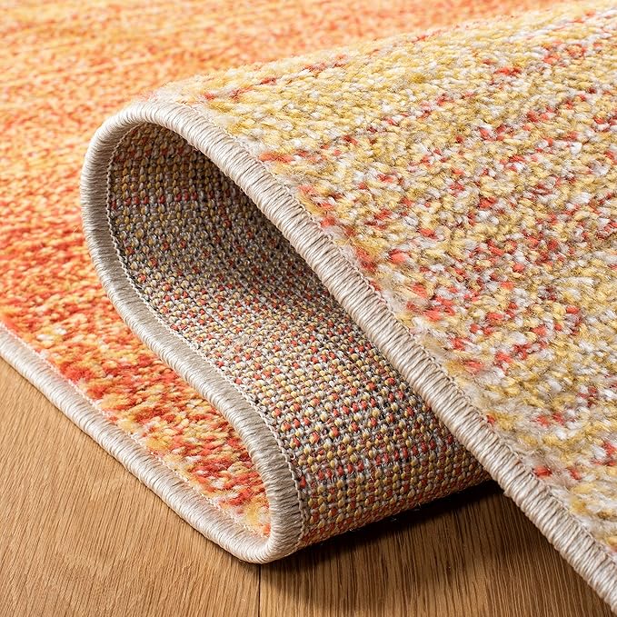 SAFAVIEH Adirondack Collection Accent Rug - 2'6" x 4', Orange & Red, Modern Ombre Design, Non-Shedding & Easy Care, Ideal for High Traffic Areas in Entryway, Living Room, Bedroom (ADR142P)