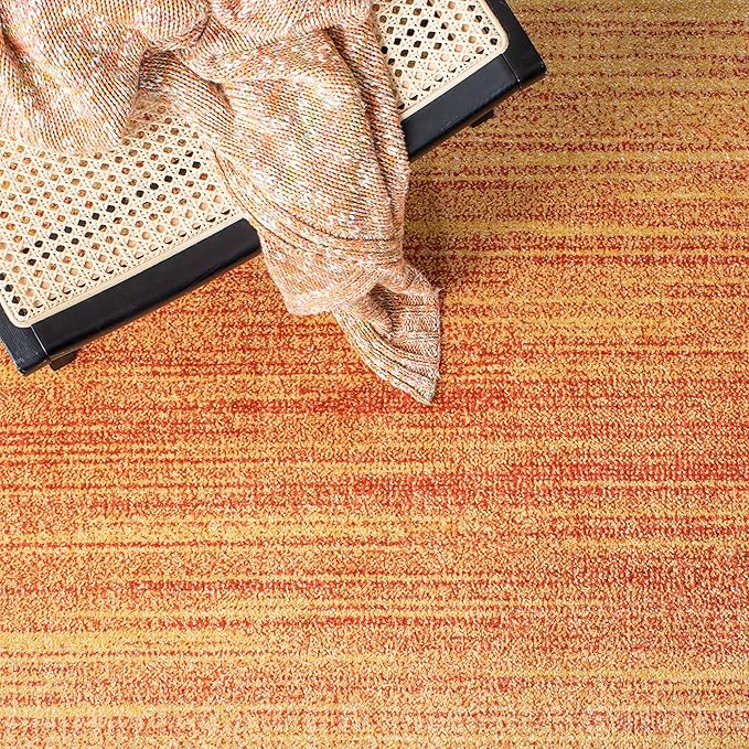 SAFAVIEH Adirondack Collection Accent Rug - 2'6" x 4', Orange & Red, Modern Ombre Design, Non-Shedding & Easy Care, Ideal for High Traffic Areas in Entryway, Living Room, Bedroom (ADR142P)