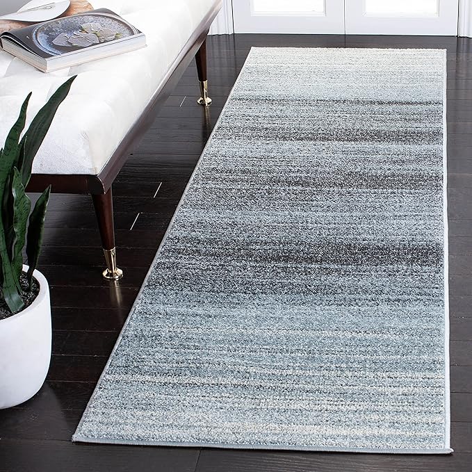 SAFAVIEH Adirondack Collection Runner Rug - 2'6" x 6', Grey & Light Grey, Modern Ombre Design, Non-Shedding & Easy Care, Ideal for High Traffic Areas in Living Room, Bedroom (ADR142G)