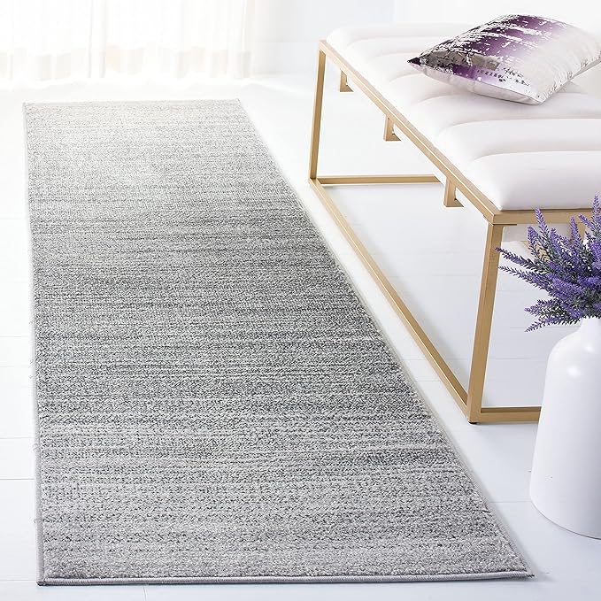 SAFAVIEH Adirondack Collection Runner Rug - 2'6" x 8', Grey & Ivory, Modern Ombre Design, Non-Shedding & Easy Care, Ideal for High Traffic Areas in Living Room, Bedroom (ADR142F)