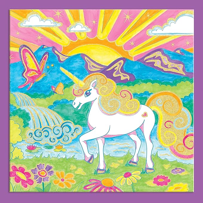 Faber-Castell Paint by Number Foil Fun - Unicorns - Color and Display 1 Unicorn Paint by Number Board