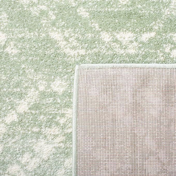 SAFAVIEH Adirondack Collection Accent Rug - 3' x 5', Green & Ivory, Modern Distressed Design, Non-Shedding & Easy Care, Ideal for High Traffic Areas in Entryway, Living Room, Bedroom (ADR131Y)