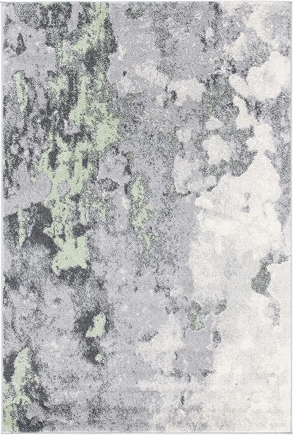 SAFAVIEH Adirondack Collection Accent Rug - 2'6" x 4', Green & Grey, Modern Abstract Design, Non-Shedding & Easy Care, Ideal for High Traffic Areas in Entryway, Living Room, Bedroom (ADR134F)