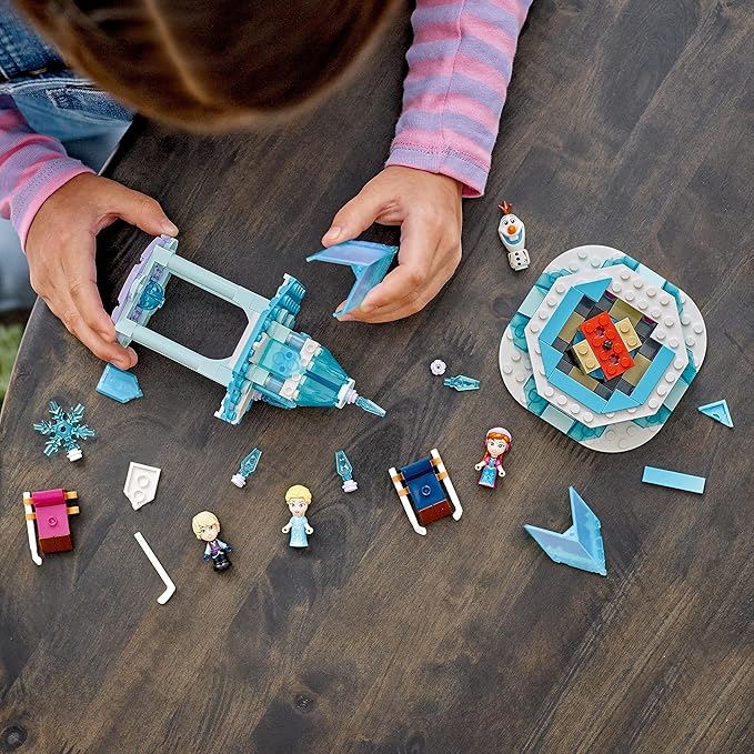 LEGO Disney Frozen Anna and Elsa’s Magical Carousel 43218 Ice Palace Building Toy Set with Disney Princess Elsa, Anna and Olaf, Great Birthday Gift for 6 Year Olds